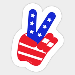 Vote - Vintage Peace Sign "V" (Hand Only) Sticker